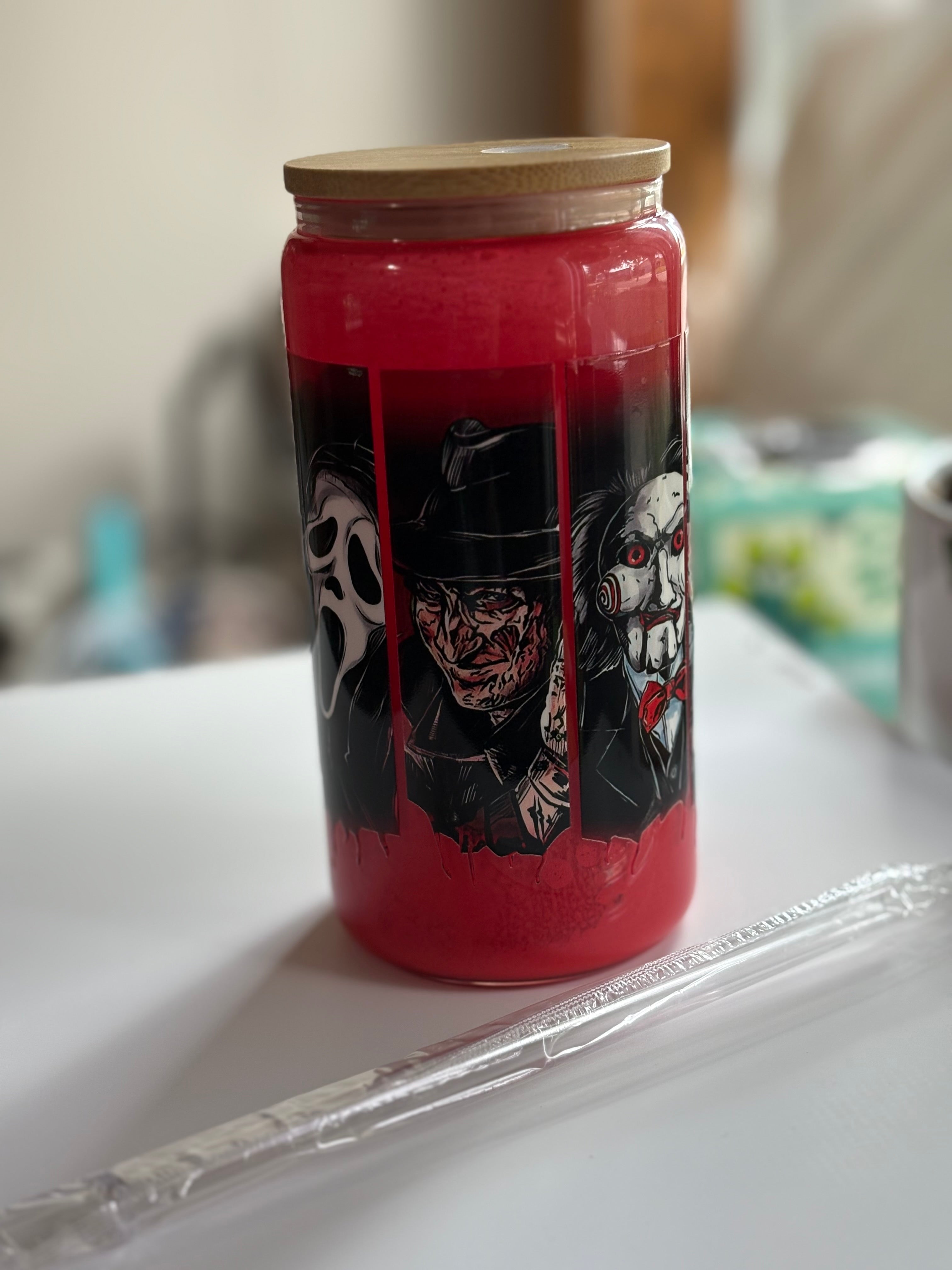 16 oz Glass Halloween Spooky