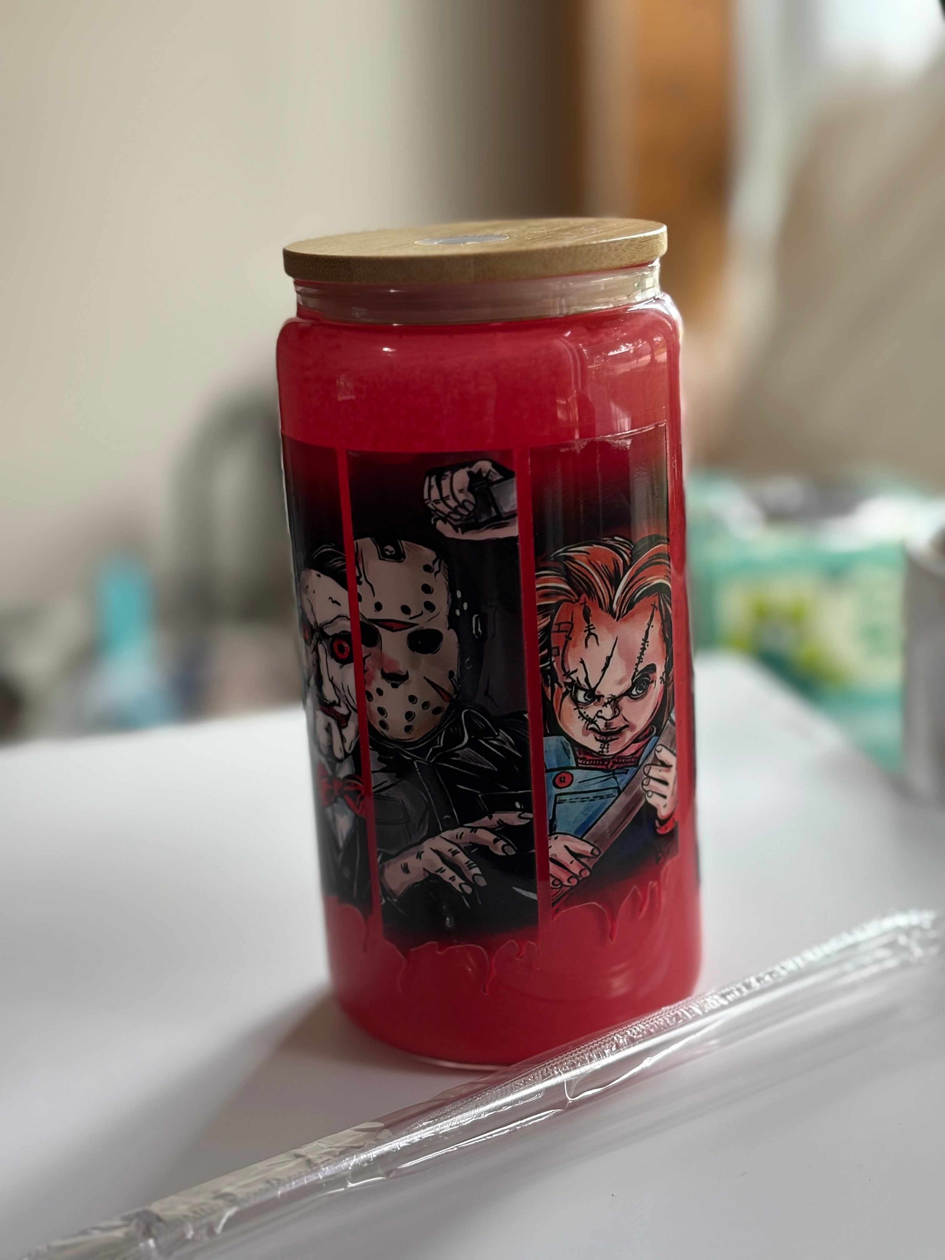 16 oz Glass Halloween Spooky