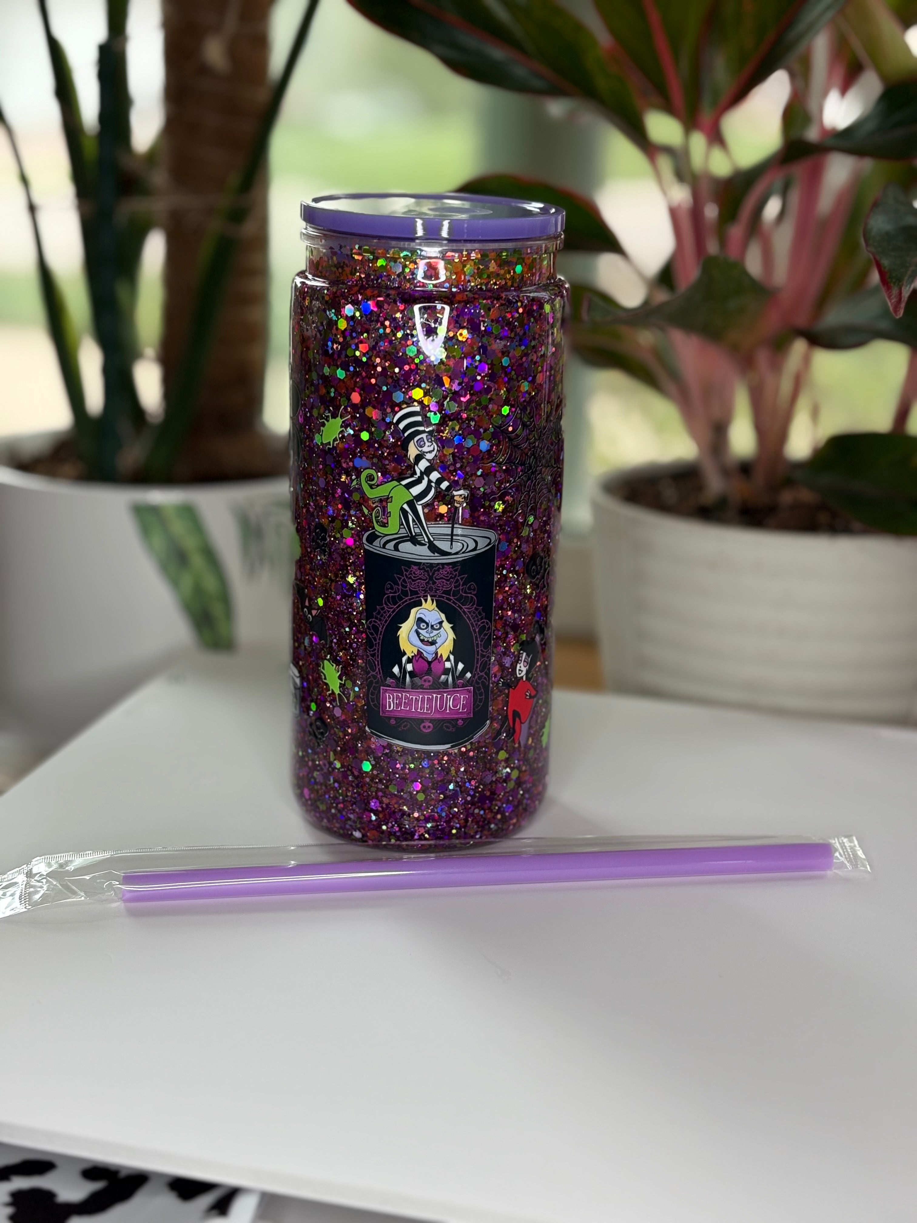 20oz Acrylic Purple/Green Beetle Juice