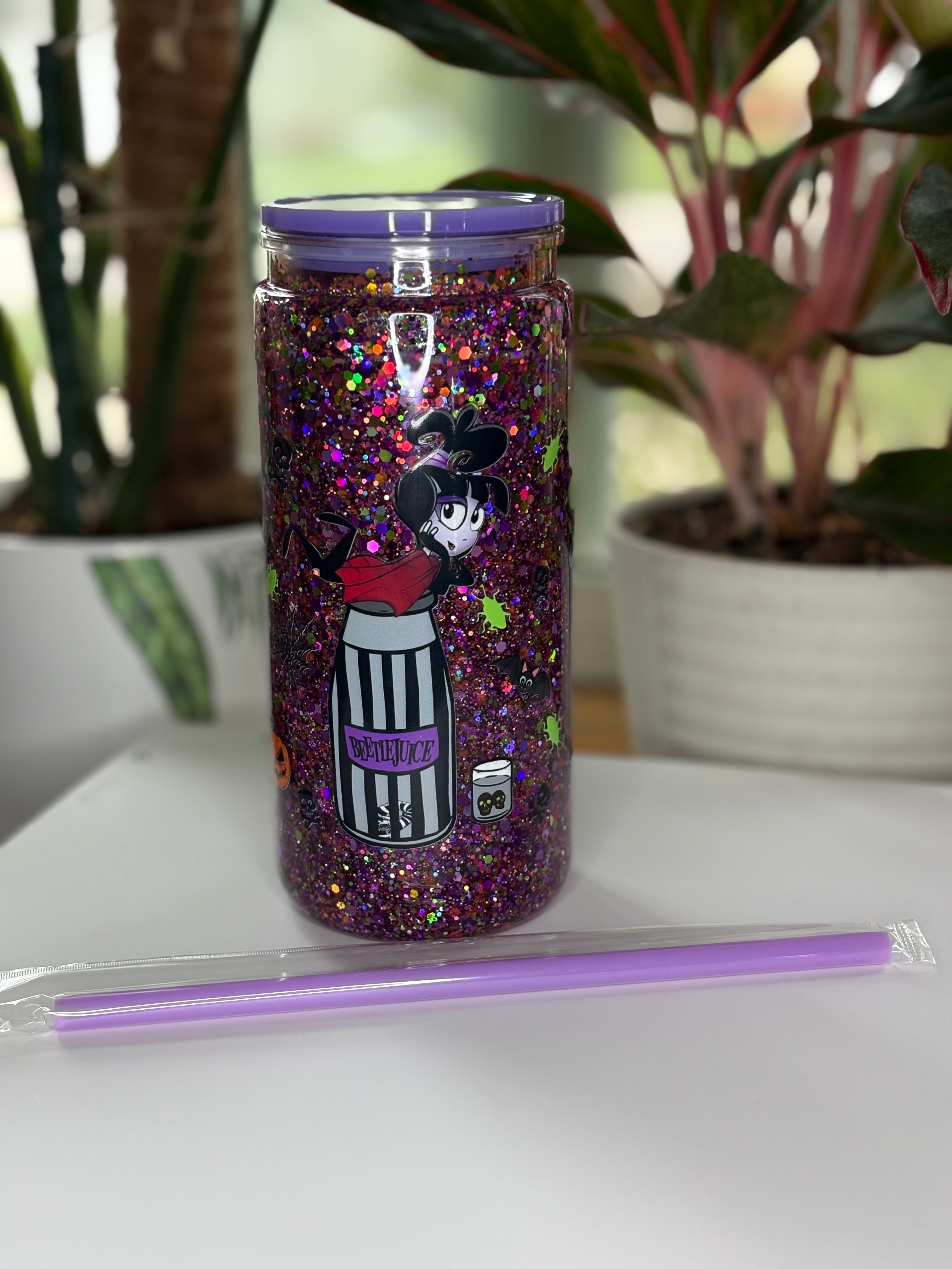 20oz Acrylic Purple/Green Beetle Juice