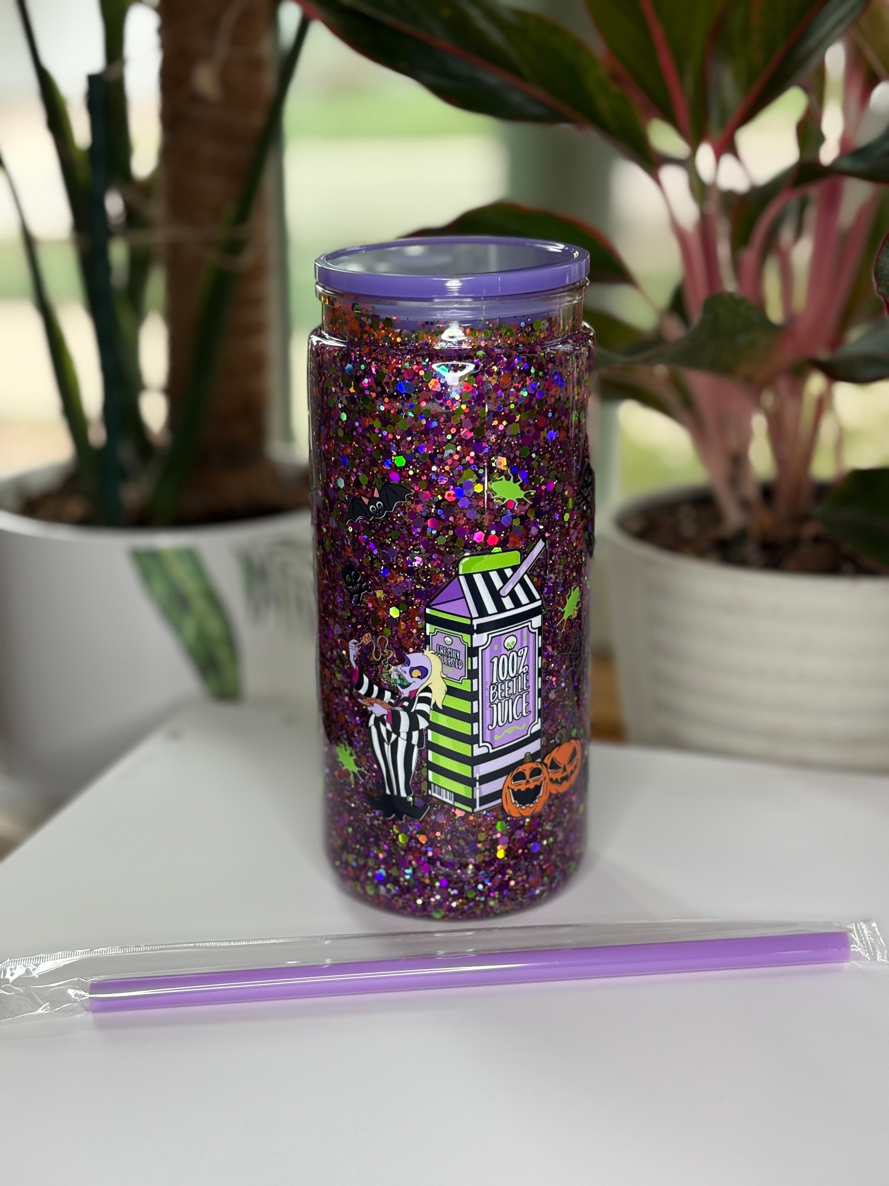 20oz Acrylic Purple/Green Beetle Juice