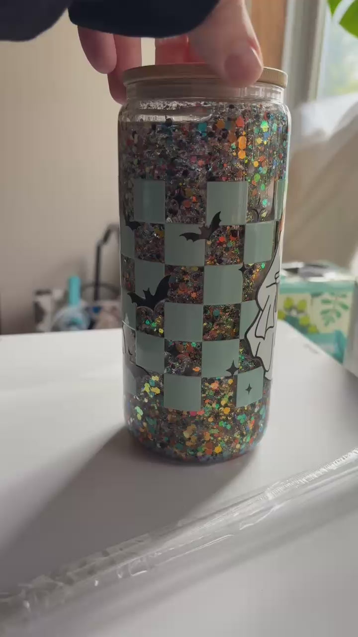 20 oz Glass Fall Ghost